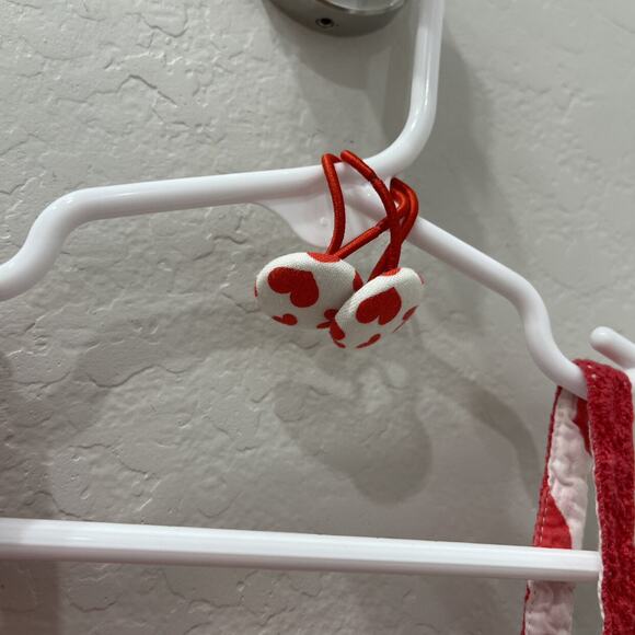 Mini Boden Red Heart Tank Dress & Matching Pigtail Holders - Picture 8 of 8